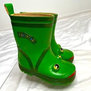 Kidorable Green Frog Rubber Rain Boots Size 6 Toddler Size 6